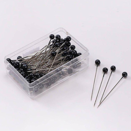 Black pearl head hijab pins